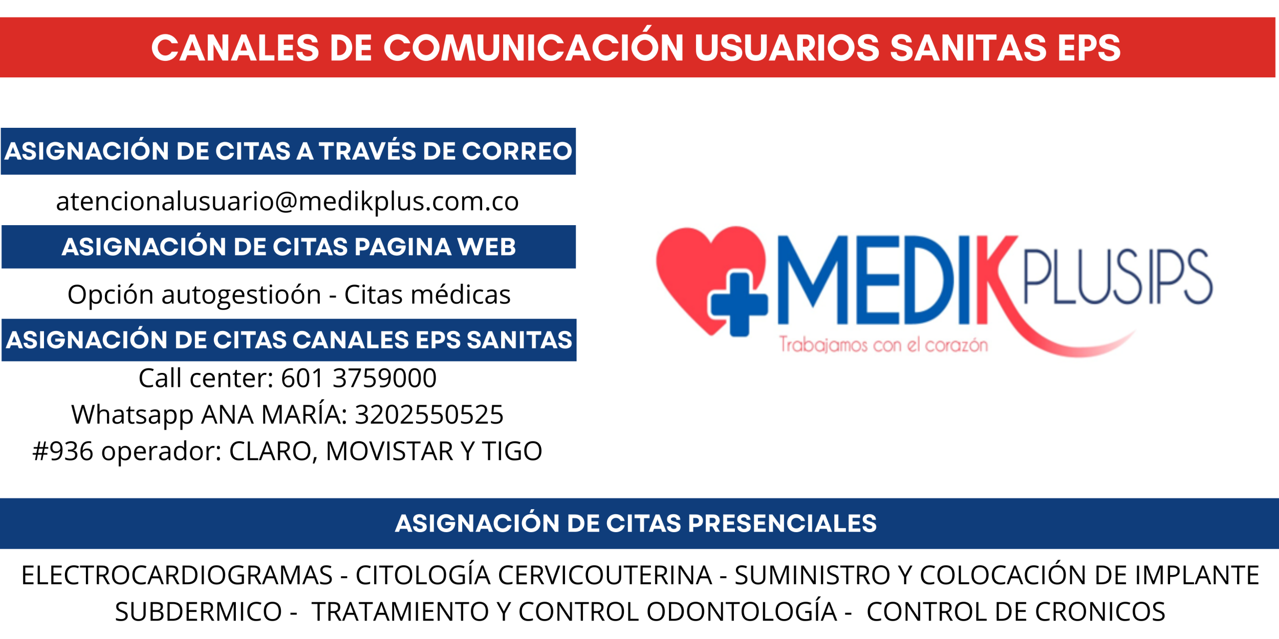 Canal de comunicación SANITAS